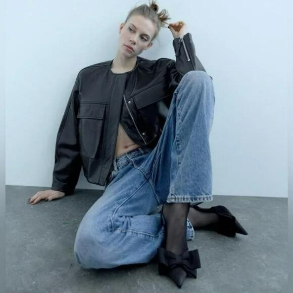 ZARA BOW TRIM HEELED SHOES - Picture 4 of 10